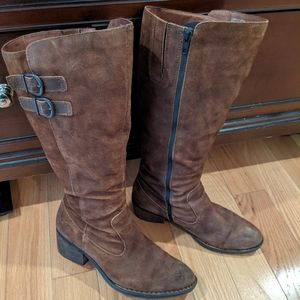 Born brown suede boots, size 10